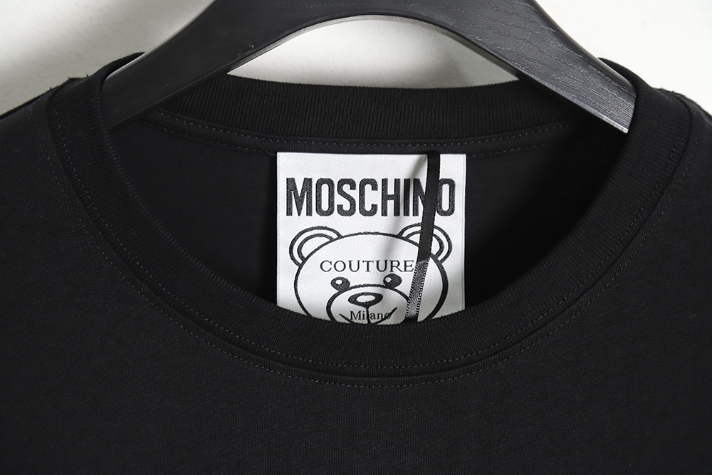 MOSCHINO 23SS cartoon print LOGO logo round neck short sleeve TSK1