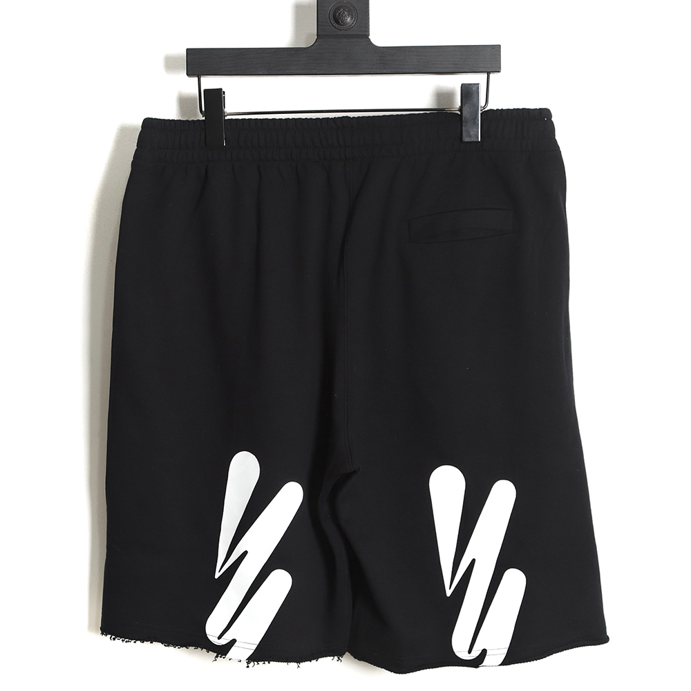 OFF-WHITE OW EKG Print Shorts