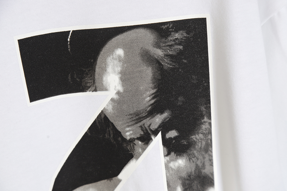 OFF-WHITE OW Caravaggio black and white religious short-sleeved T-shirt