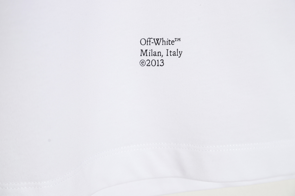 OFF-WHITE OW Caravaggio black and white religious short-sleeved T-shirt