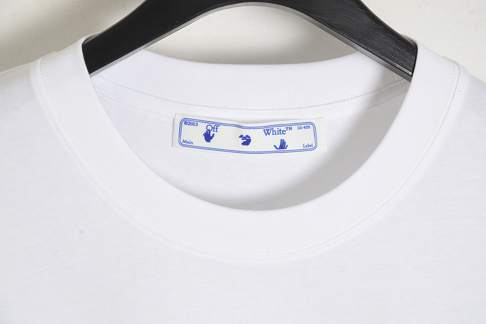 OFF-WHITE OW Caravaggio black and white religious short-sleeved T-shirt