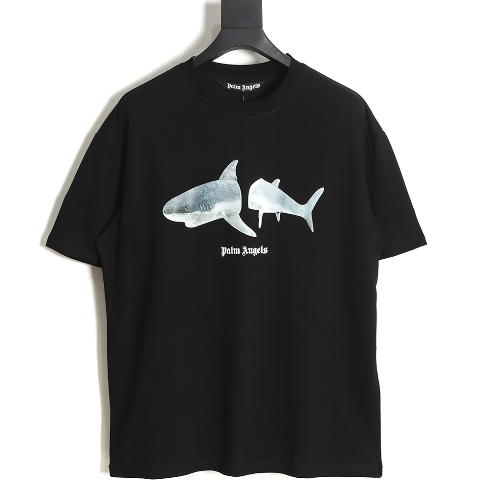 PALM ANGELS Palm Angel PA broken tail shark print short sleeve TSK1