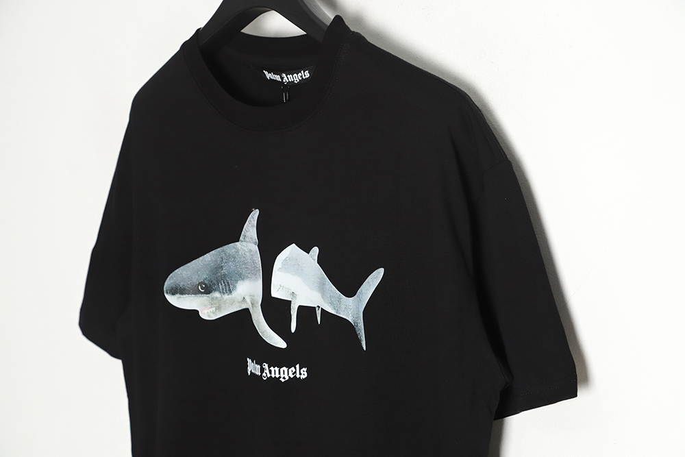 PALM ANGELS Palm Angel PA broken tail shark print short sleeve TSK1