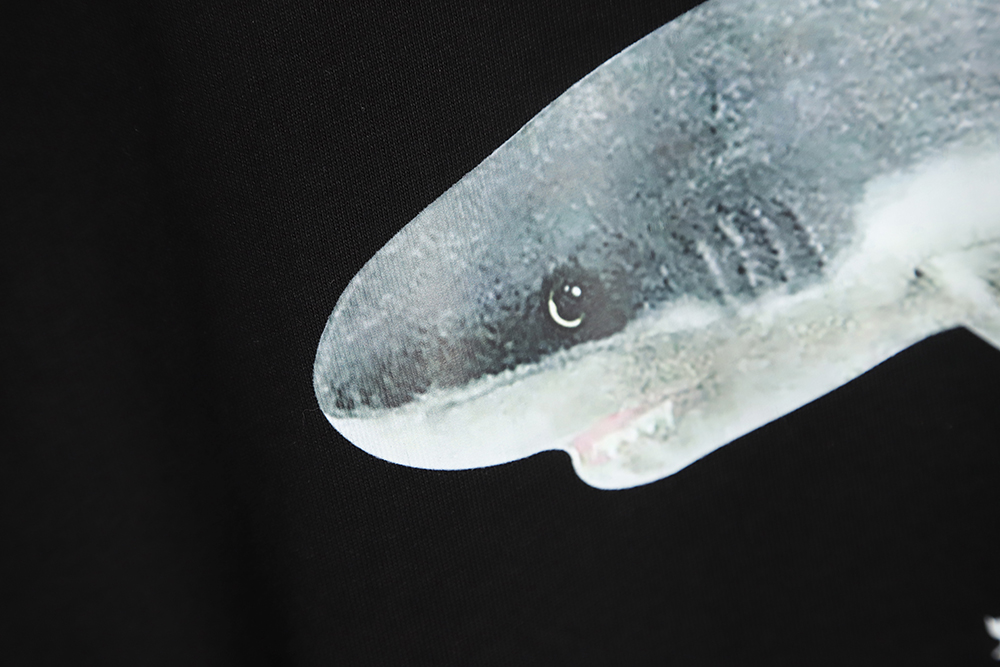PALM ANGELS Palm Angel PA broken tail shark print short sleeve TSK1