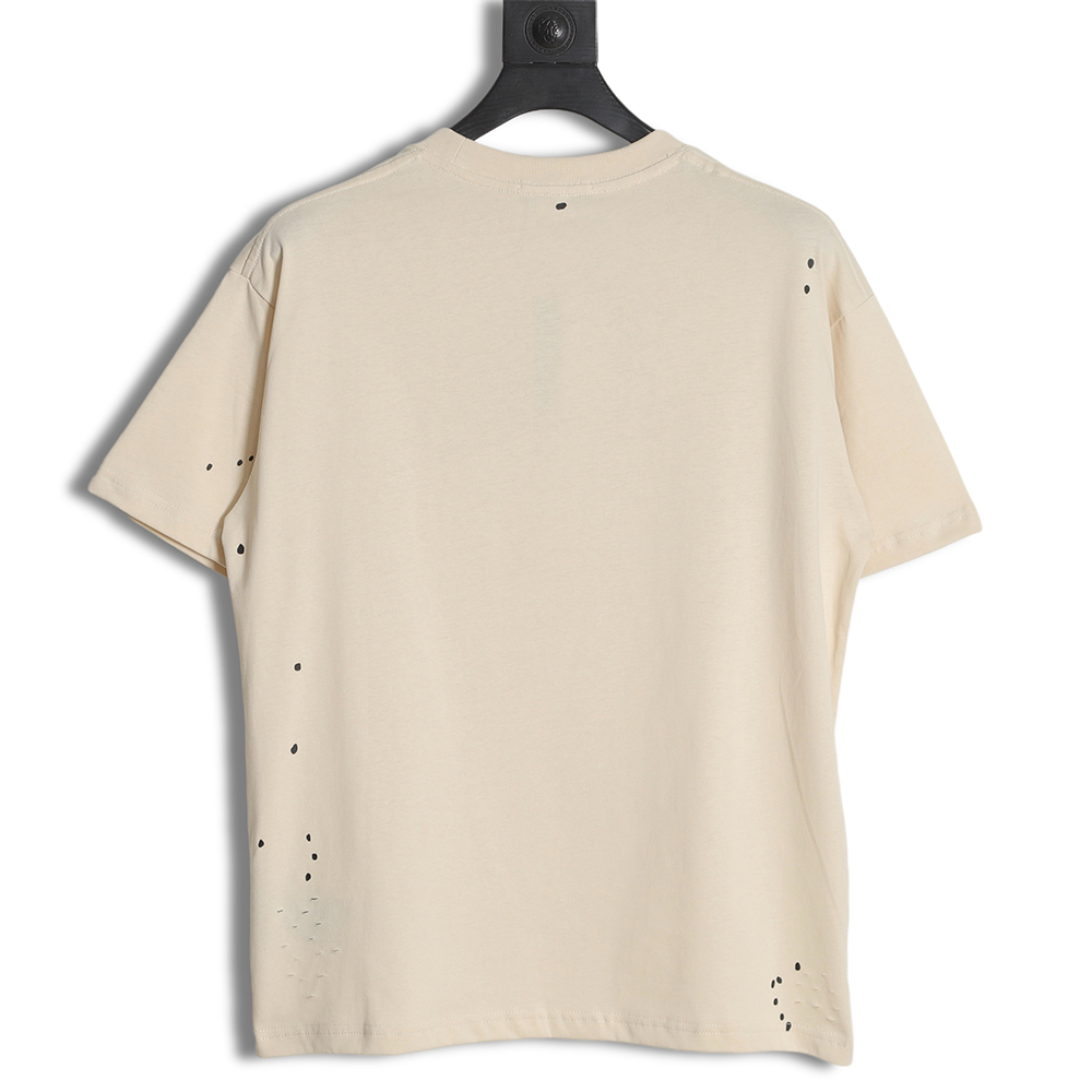 Palm Angels Palm Angel 23SS Splashed ink hole to do old short-sleeved T-shirt