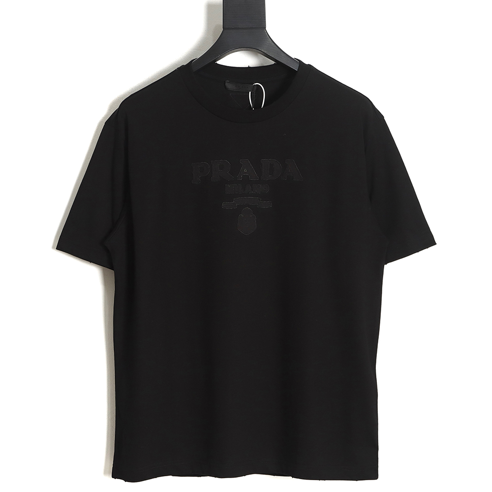 Prada 23SS appliqué short-sleeved T-shirt TSK1