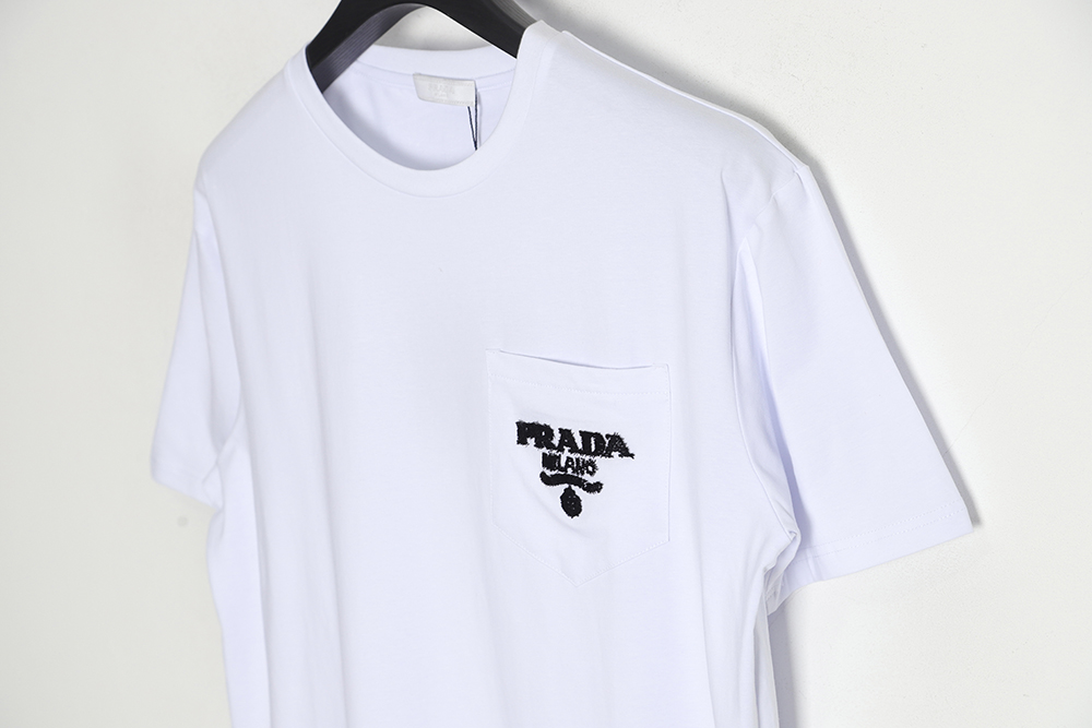 PRADA PRD 23SS Pocket Flocked Short Sleeve T-Shirt