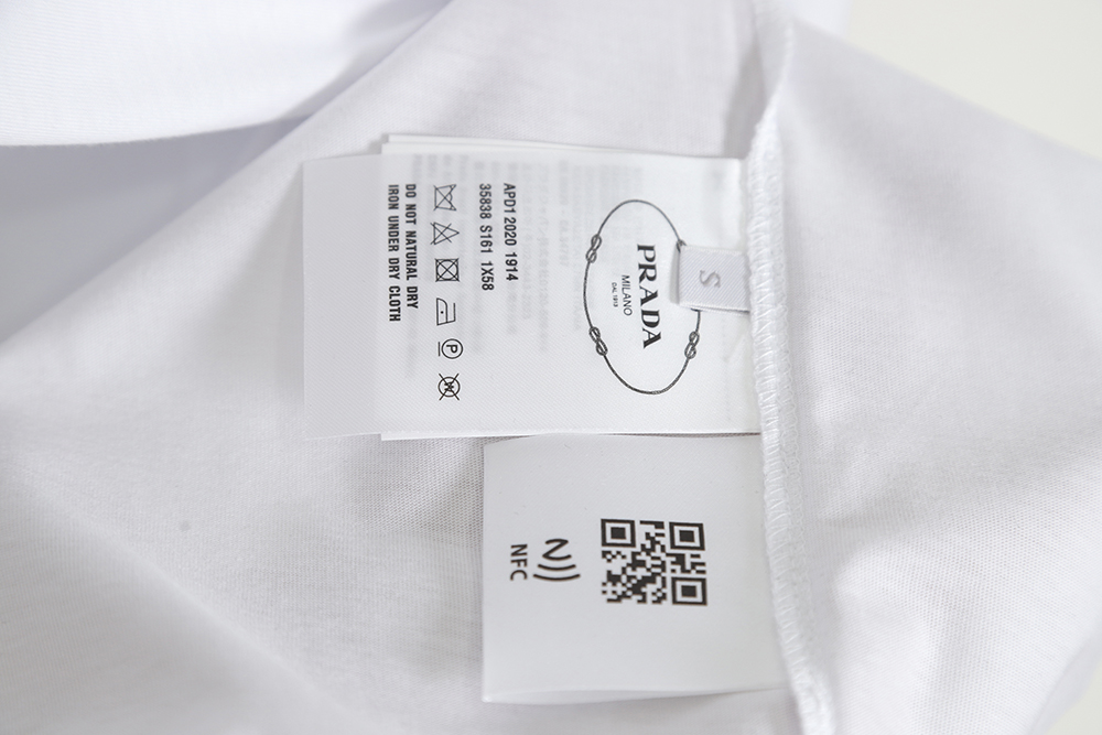Prada 23SS Appliqué Short Sleeve T-Shirt
