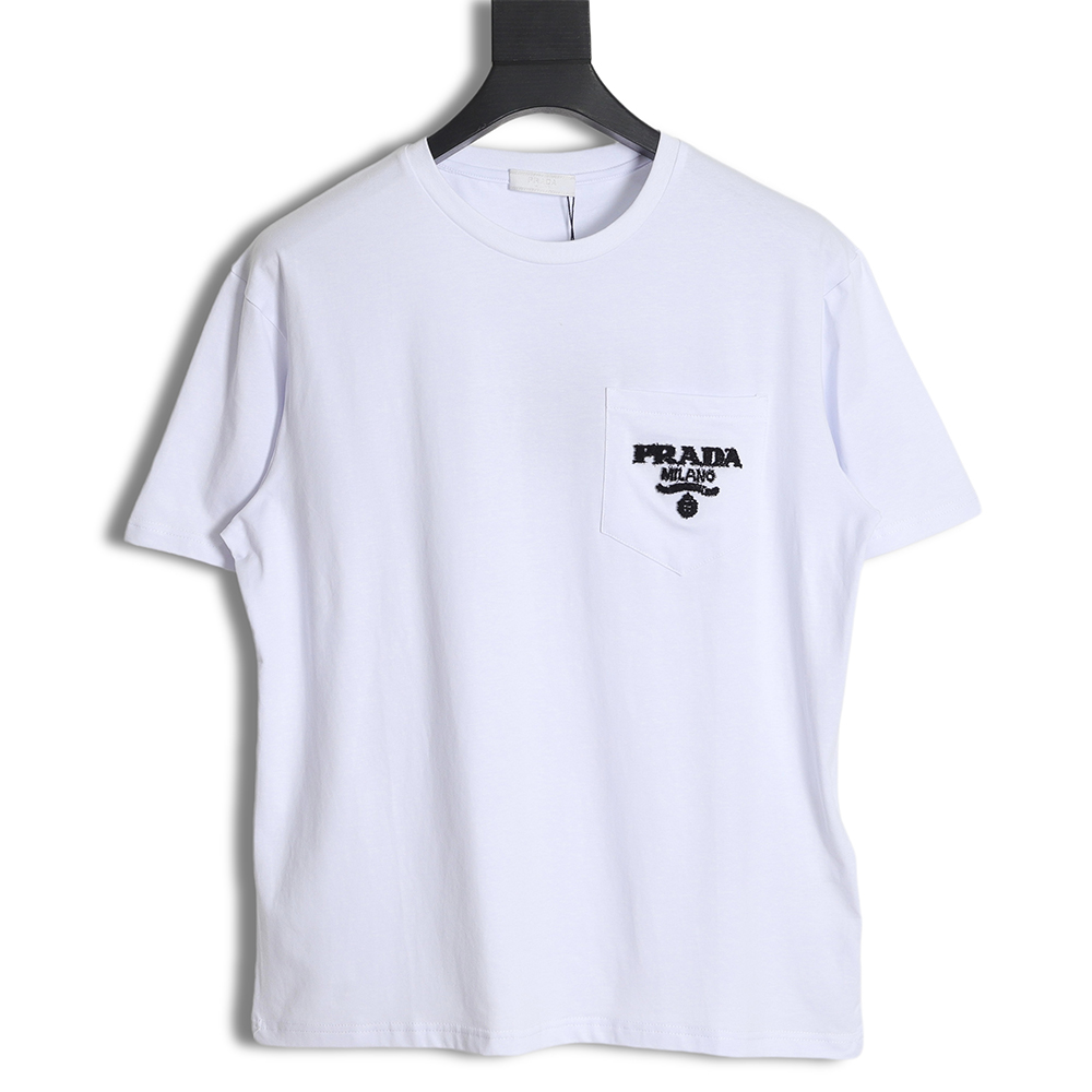 PRADA PRD 23SS Pocket Flocked Short Sleeve T-Shirt