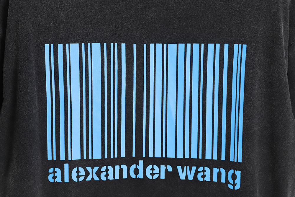 Alexander Wang Alexander Wang QR code logo print short-sleeved T-shirt TSK1