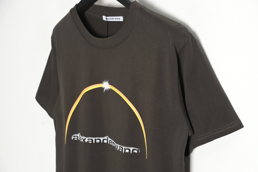 Alexander Wang Alexander Wang glitter logo print short-sleeved T-shirt