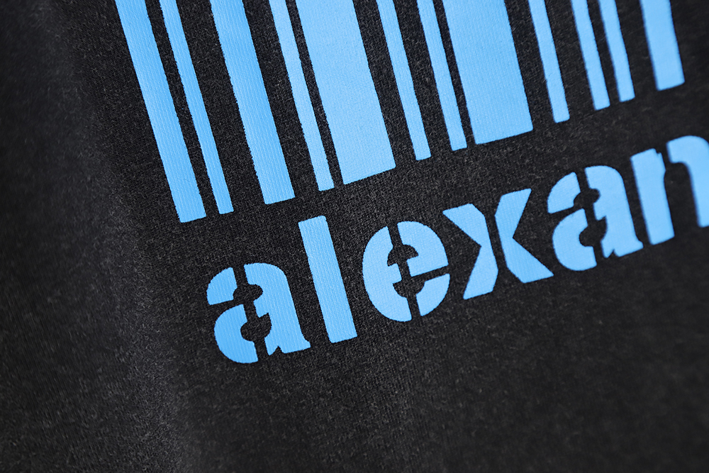Alexander Wang Alexander Wang QR code logo print short-sleeved T-shirt TSK1