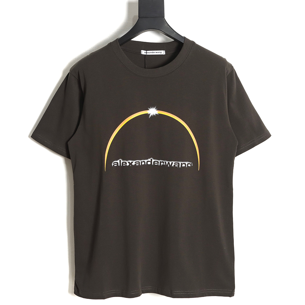 Alexander Wang Alexander Wang glitter logo print short-sleeved T-shirt