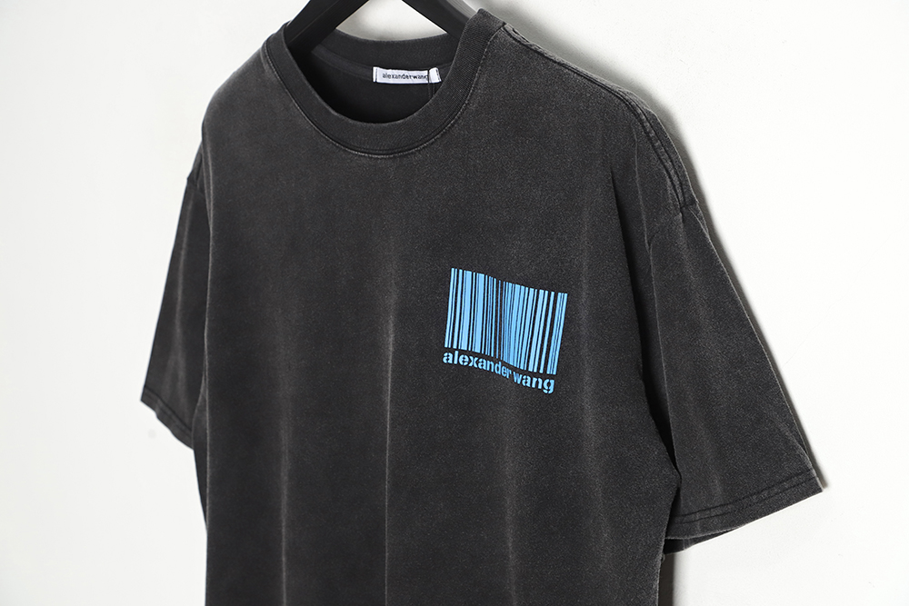 Alexander Wang Alexander Wang QR code logo print short-sleeved T-shirt TSK1