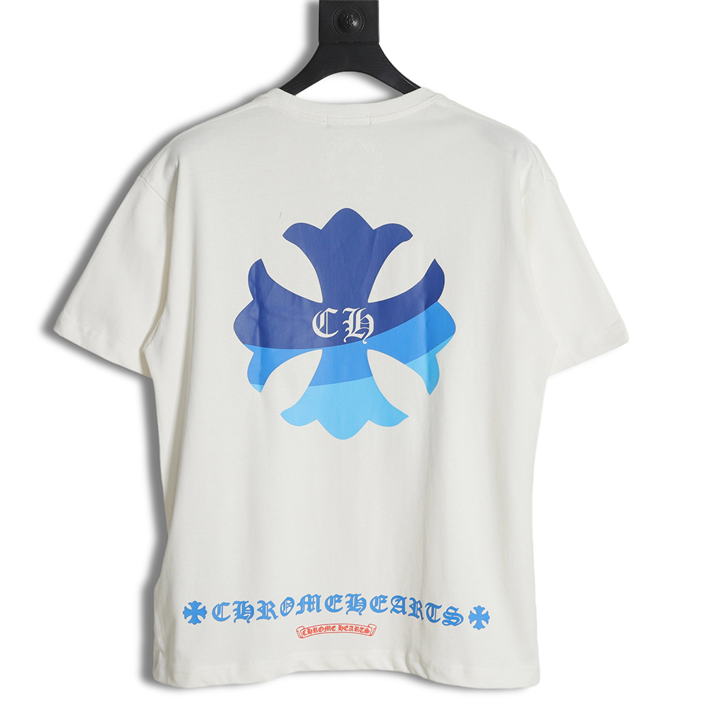 Chrome Hearts Cro Heart 23SS Gradient Cross Print Short Sleeve T-Shirt