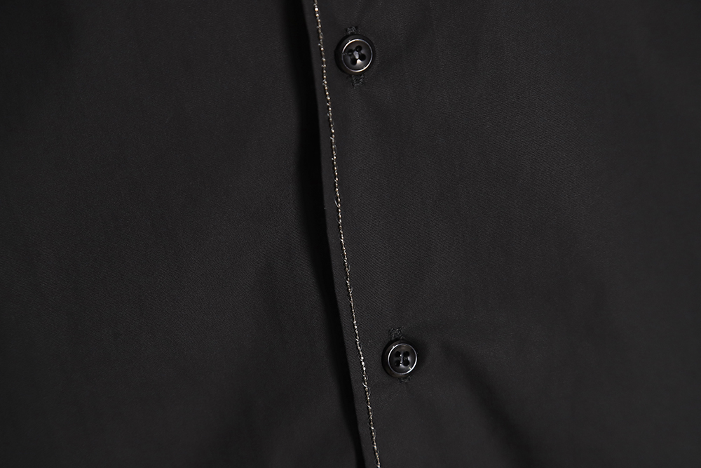 Prada Prada PRD 23SS Silver Trim Beaded Long Sleeve Shirt