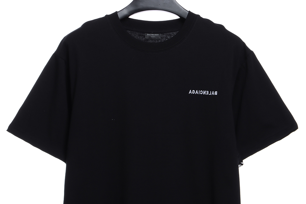 Balenciaga three-bar embroidery short-sleeved TSK1