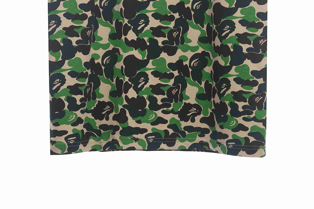 BAPE army green camouflage print short sleeves