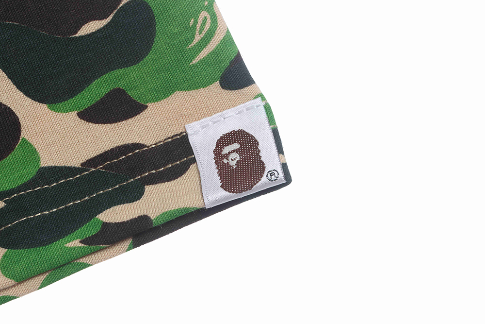 BAPE army green camouflage print short sleeves