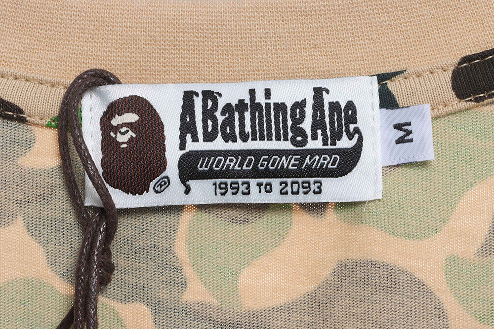 BAPE army green camouflage print short sleeves