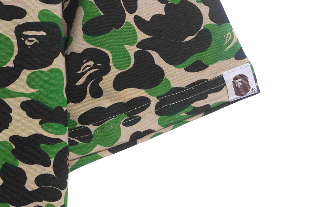 BAPE army green camouflage print short sleeves
