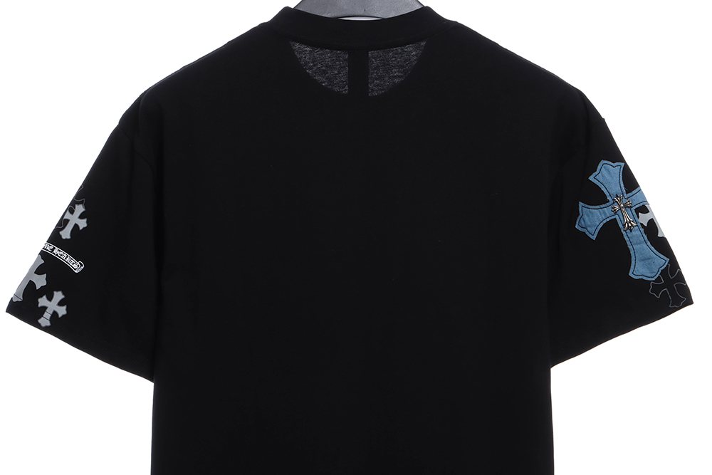 Cro Heart Neckline Sanskrit Cross Patch Short Sleeve TSK1