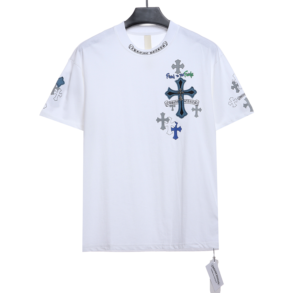 Cro Heart Neckline Sanskrit Cross Patch Short Sleeves