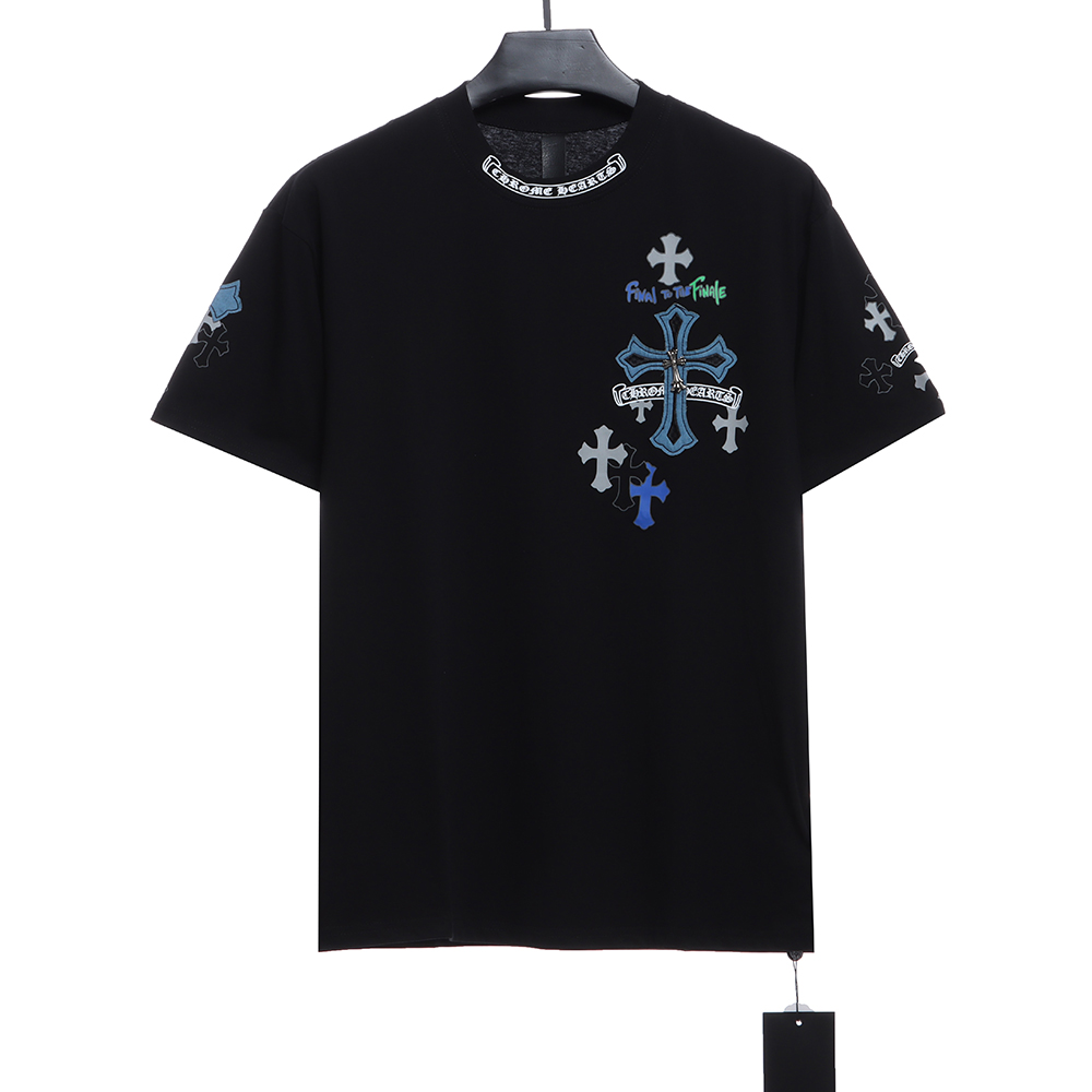 Cro Heart Neckline Sanskrit Cross Patch Short Sleeve TSK1