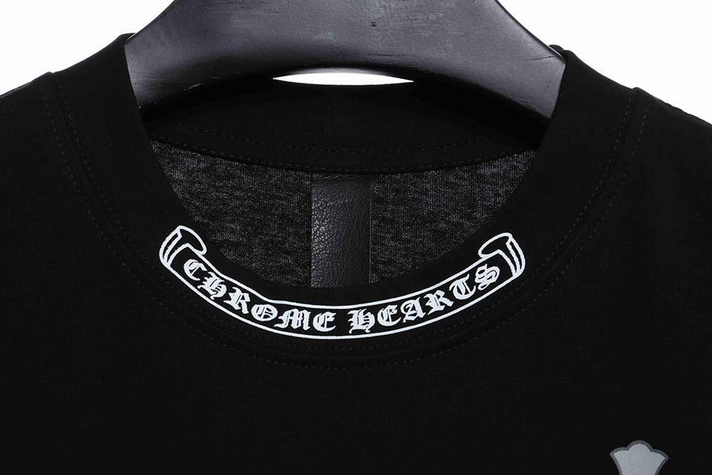 Cro Heart Neckline Sanskrit Cross Patch Short Sleeve TSK1