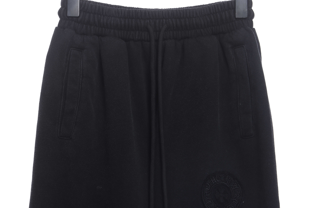 Cro-Heart Washed Distressed Gray Horseshoe Shorts