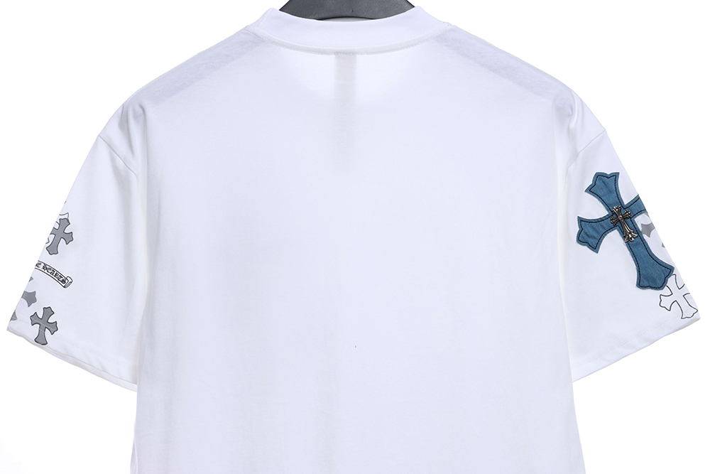 Cro Heart Neckline Sanskrit Cross Patch Short Sleeves