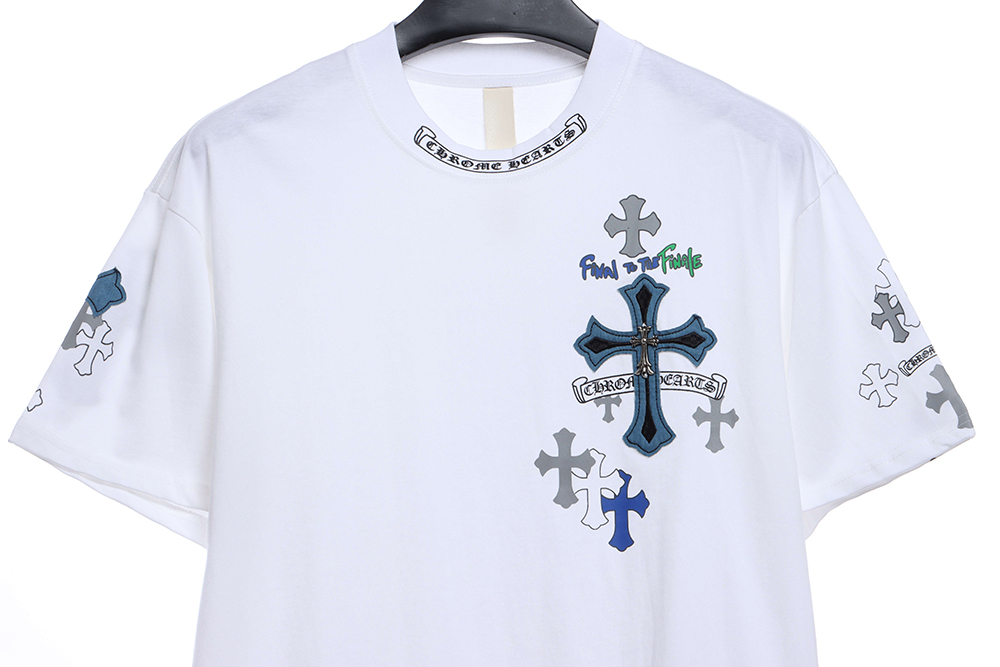 Cro Heart Neckline Sanskrit Cross Patch Short Sleeves