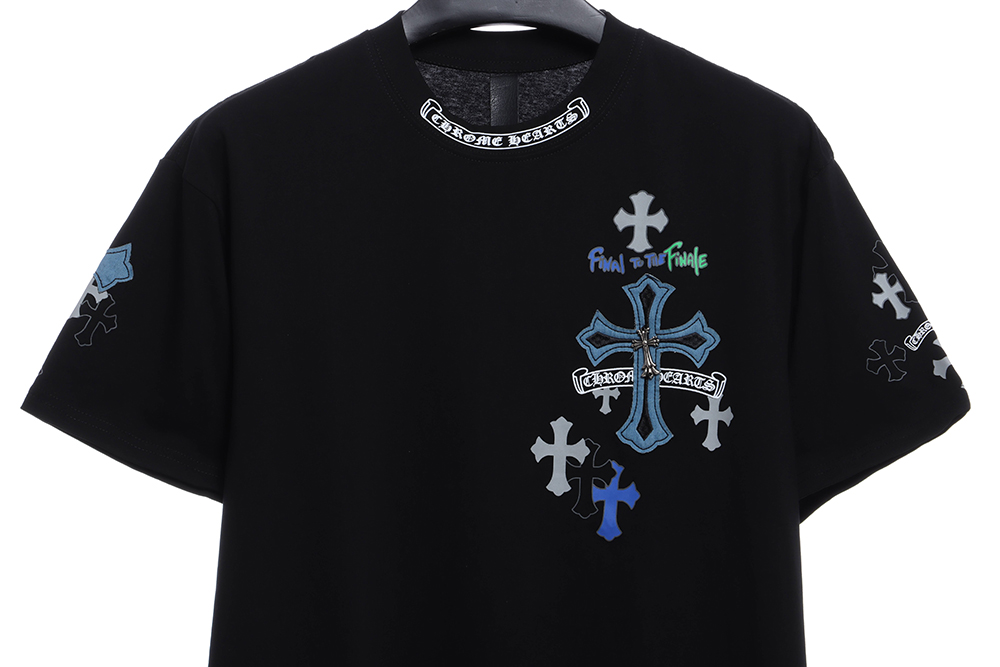 Cro Heart Neckline Sanskrit Cross Patch Short Sleeve TSK1