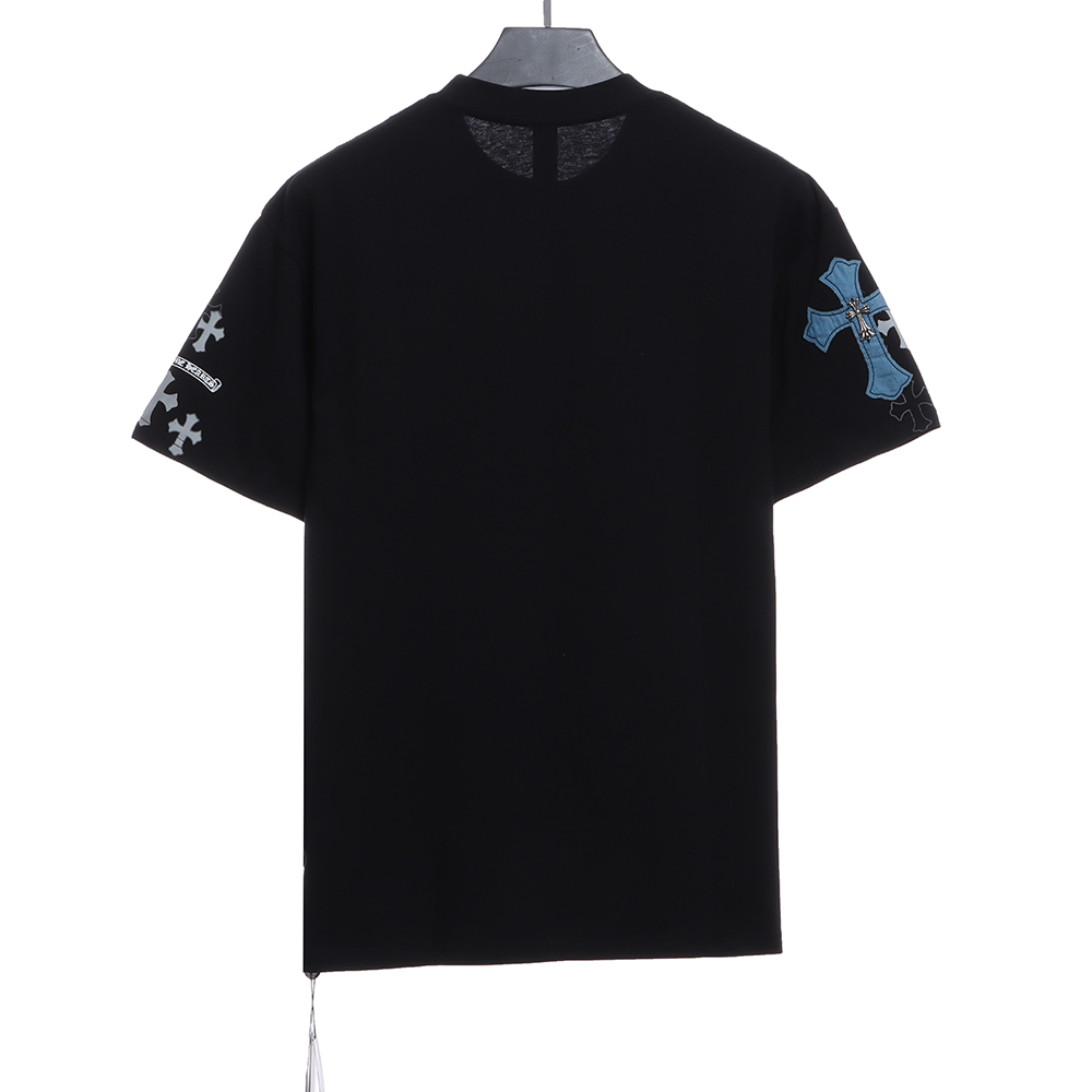 Cro Heart Neckline Sanskrit Cross Patch Short Sleeve TSK1