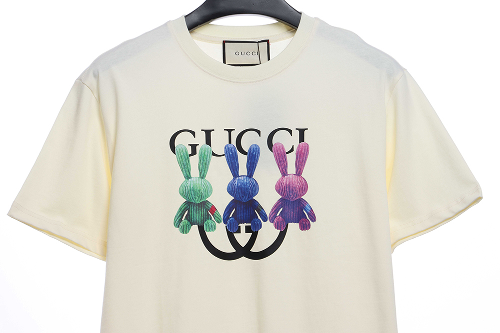 Gucci Colorful Three-dimensional Rabbit Print Short Sleeve TSK1