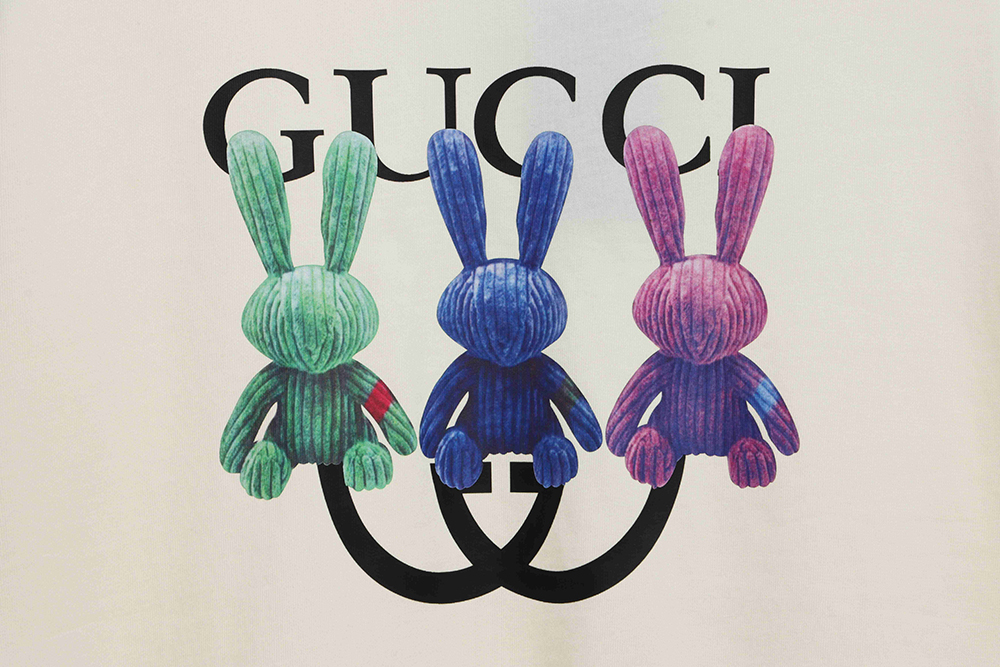 Gucci Colorful Three-dimensional Rabbit Print Short Sleeve TSK1