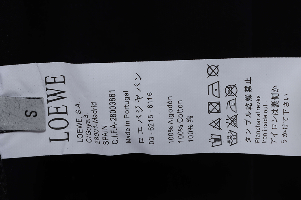 LOEWE co-branded faceless men's short sleeves