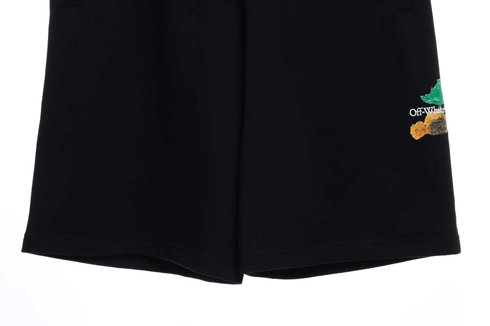 OW ink hand-painted color graffiti arrow shorts TSK1