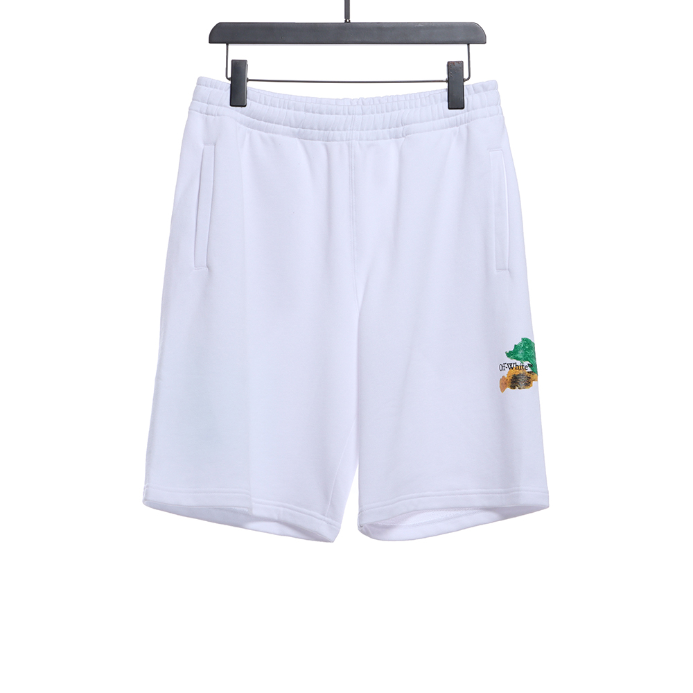 OW ink hand-painted color graffiti arrow shorts