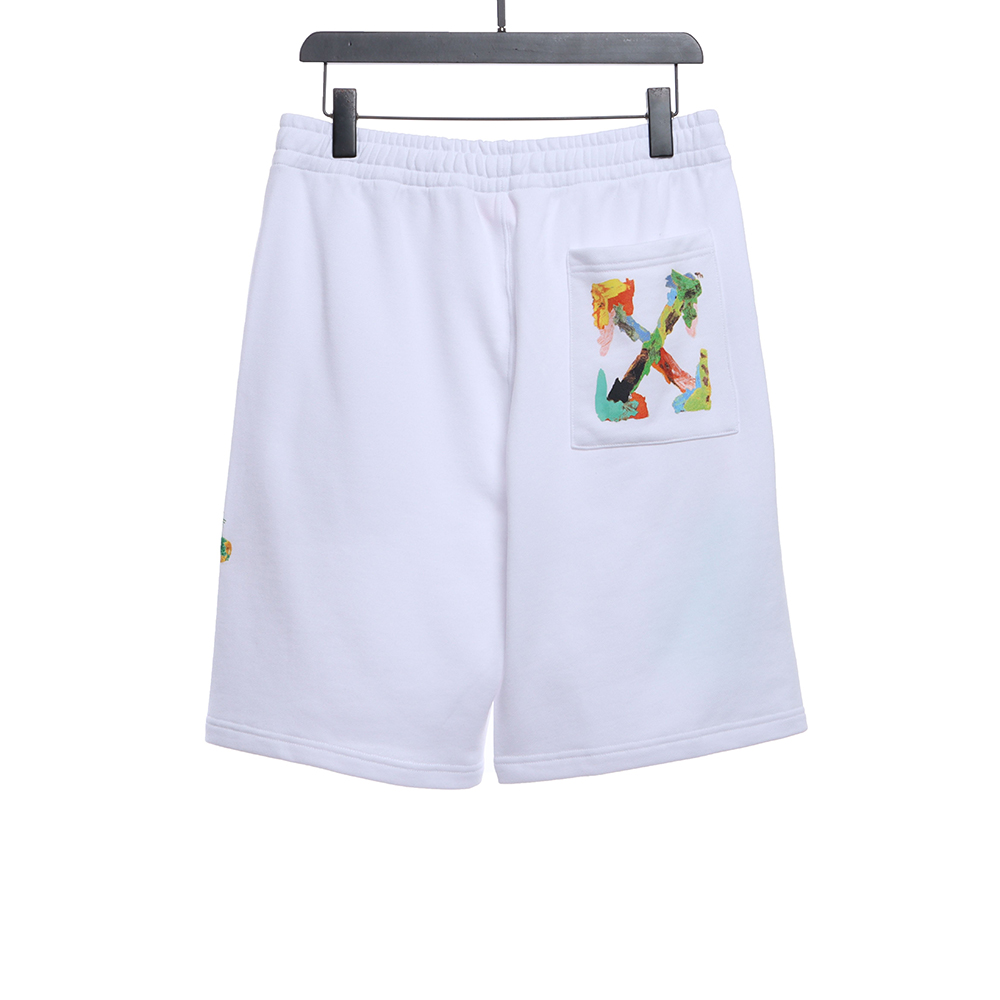 OW ink hand-painted color graffiti arrow shorts