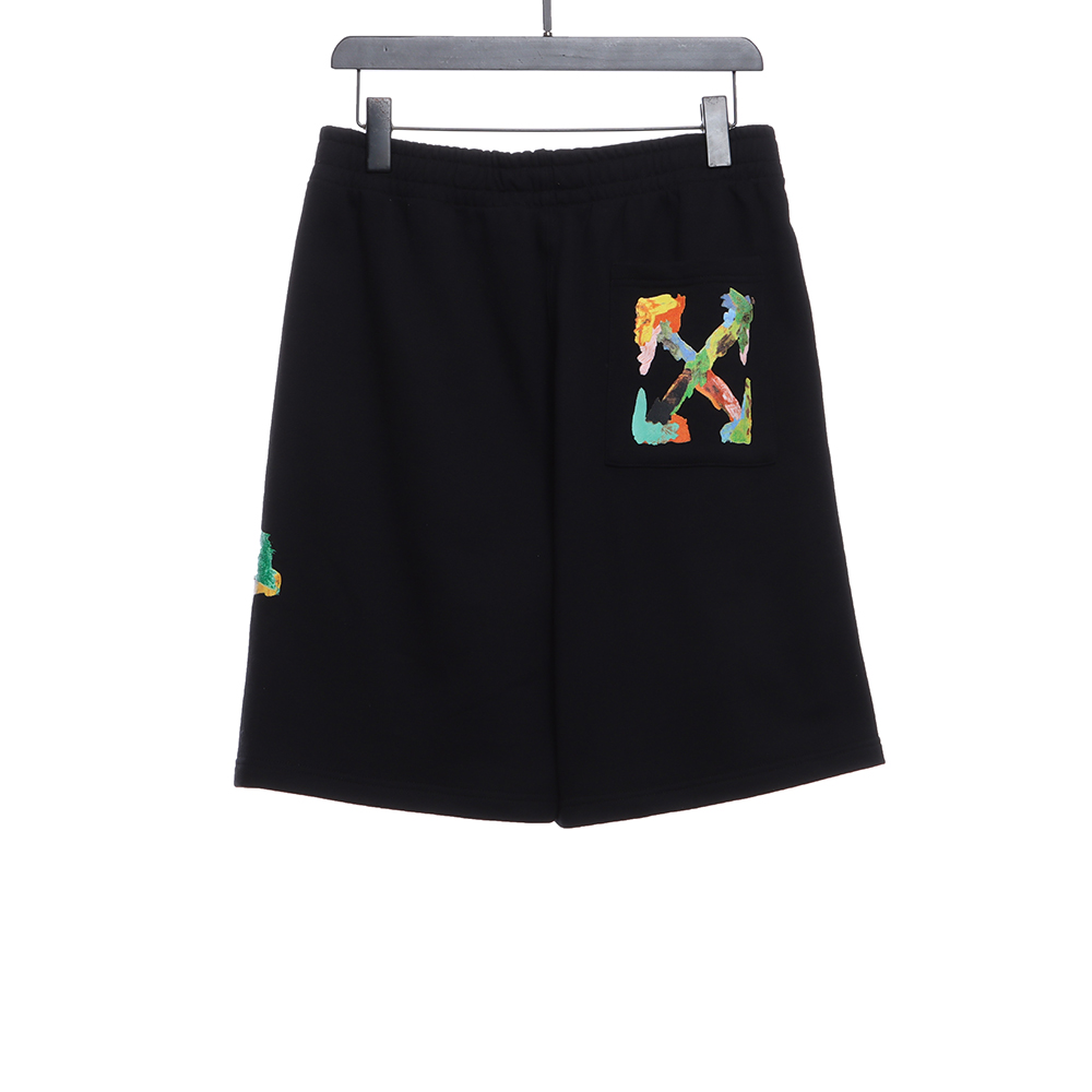 OW ink hand-painted color graffiti arrow shorts TSK1