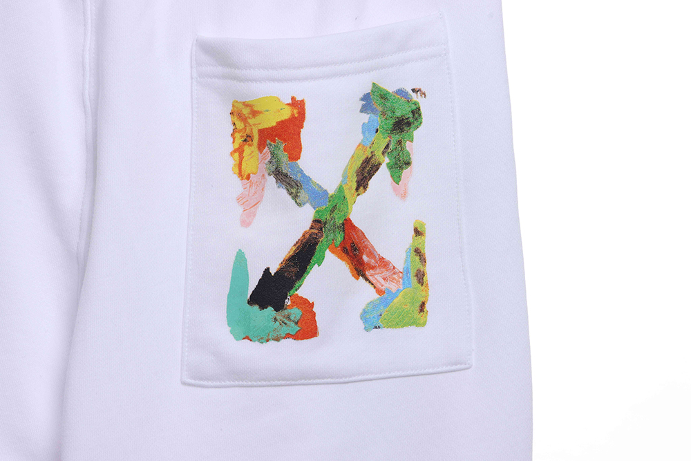 OW ink hand-painted color graffiti arrow shorts