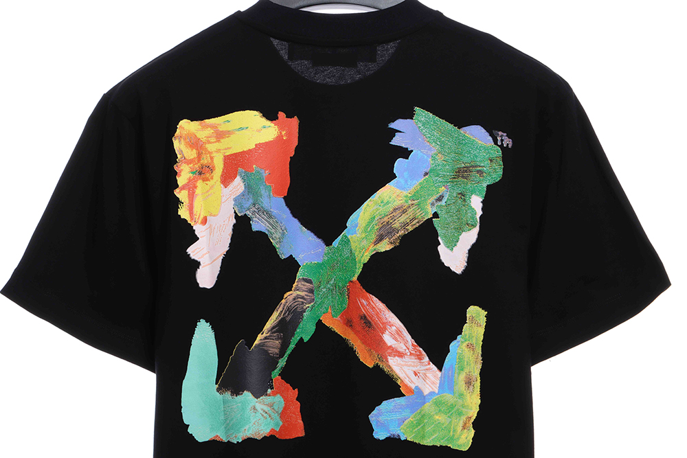 OW environmental protection ink hand-painted color graffiti short sleeve TSK1