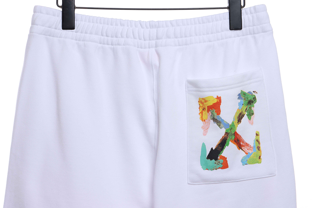 OW ink hand-painted color graffiti arrow shorts