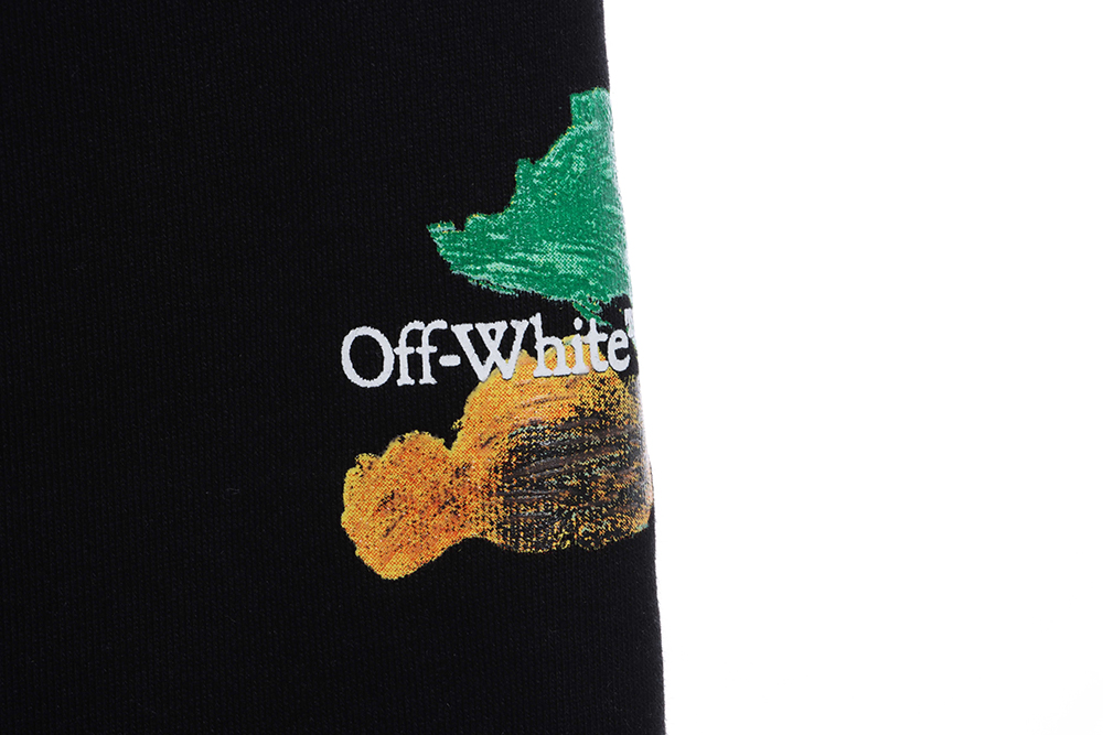 OW ink hand-painted color graffiti arrow shorts TSK1