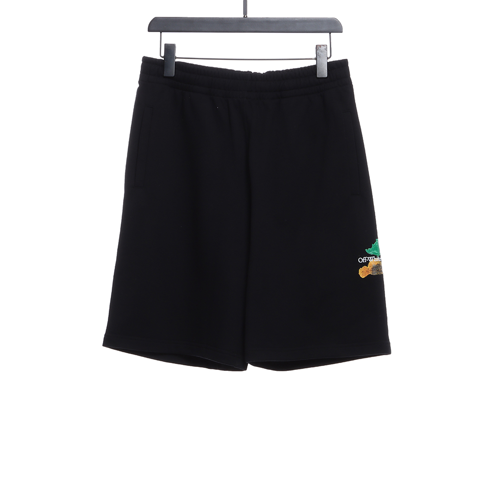 OW ink hand-painted color graffiti arrow shorts TSK1