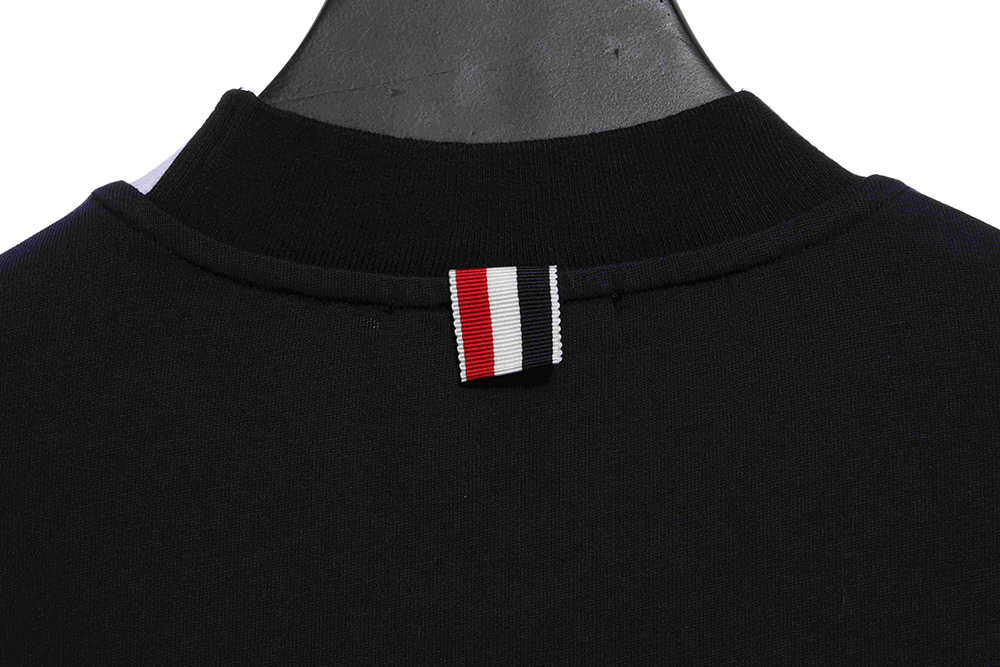 TB Neckline Striped Jacquard Short Sleeve TSK2