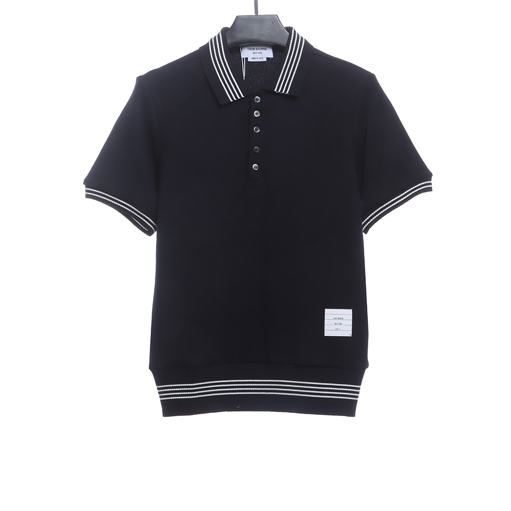 TB Waffle Stripe Printed Edge POLO TSK1