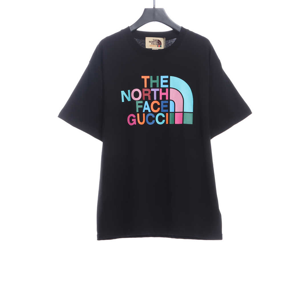 Gucci joint north face colorful print short sleeve TSK1