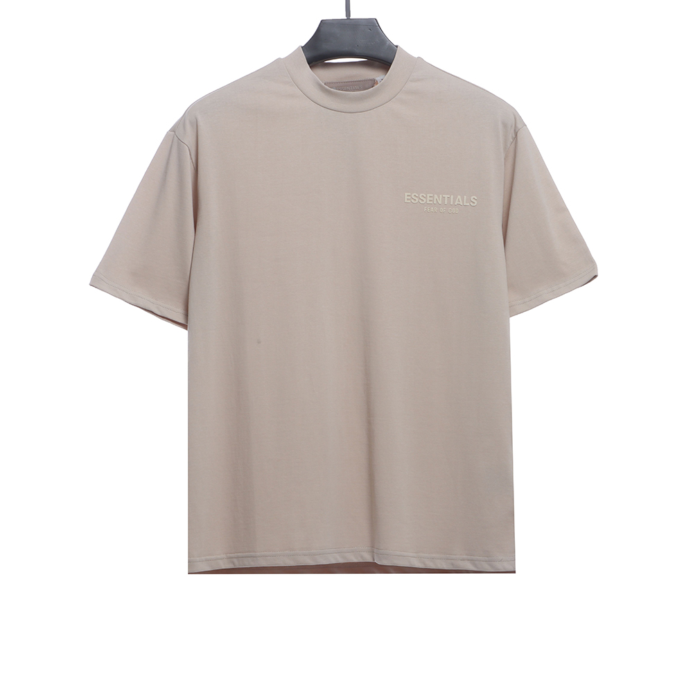 Double stitched flocked logo print short sleeves